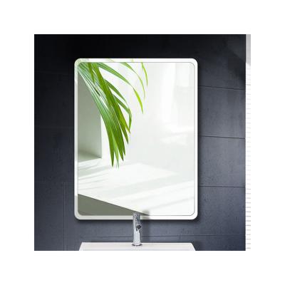 China HD Hotel Home Bathroom Minimalist Finish Environmental Right Angle Frameless Mirror for sale