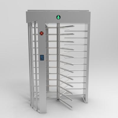 China Access Control 304 Stainless Steel RFID Card Reader Full Height Turnstile Outdoor Or Indoor Strict Door for sale