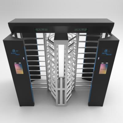 China Outdoor Or Indoor Turnstile Single Door Two Way Saving Pass Through Fitness Center Full Height Turnstile for sale