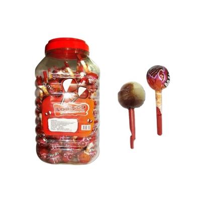 China Full Size Milk Chocolate Lollipop Fizzy Lollipop Pops Candy for sale