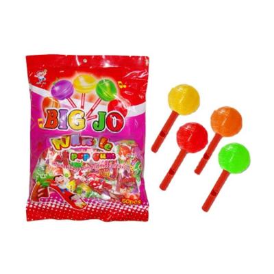 China Full Size Hiss Lollipop With Bubblegum Tongue Filled Painter Lollipop for sale