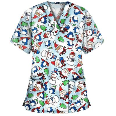 China Soft Top Best Seller Scrubs Scrubs With Printed Top Pockets To Scrub Tops for sale