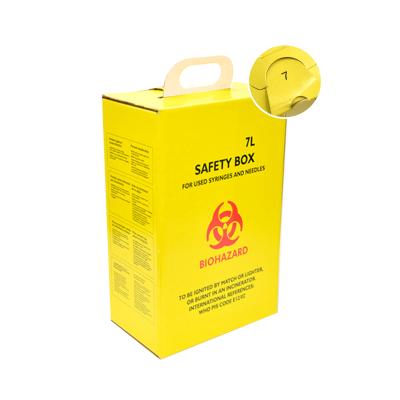 China 3l 5l 7L 10L 20L sharp box container paper biohazard box disposable medical waste safety box for sale