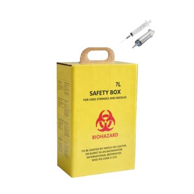 China 5l 7L 10l Sharp Box Paper Container Disposable Medical Waste Safety Box for sale