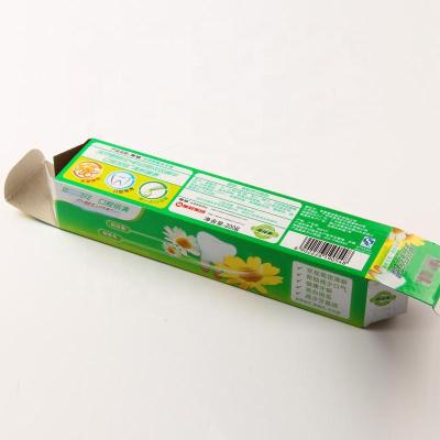 China Recyclable Wholesale Custom Printed Logo Cardboard Paper Packaging Boxes Tube Box For Toothpaste for sale