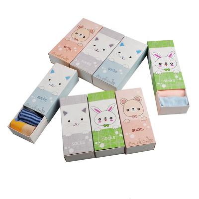 China Recyclable Wholesale Custom Logo Printing Sock Packaging Cardboard Paper Box Recycled Packaging For Socks for sale