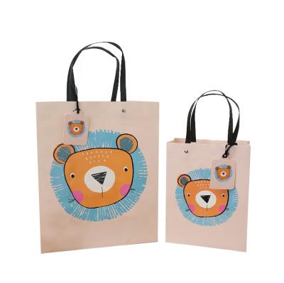 China Recyclable Wholesale Custom Printing Logo Kraft Paper Bag Gift Paper Bags With Your Own Logo for sale