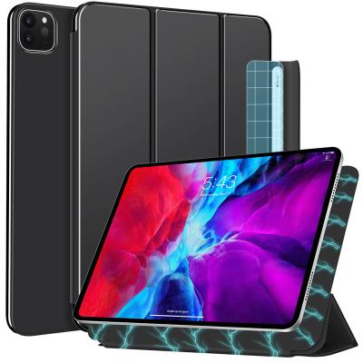 China Stand Auto-Sleep Magnetic Function For Apple Folding Stand Sleep Soft Touch PU Leather Case Pro Air Wake Protector Auto Flip Smart Cover For Ipad for sale