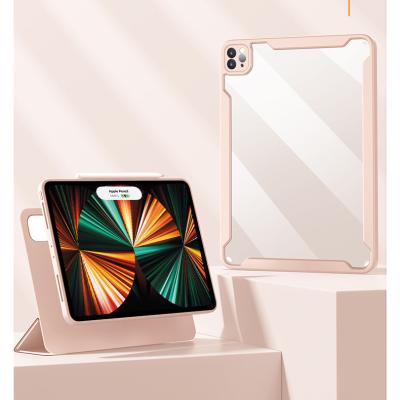 China Factory High Quality Magnetic Auto-Sleep Function Stand Flat Cover Shockproof, Drop Proof, Magnetic Absorption, Slot and Fold for iPad Pro 12.9 for sale