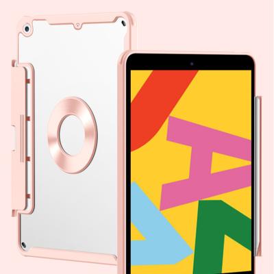 China Exclusive Hidden Pen Slot Pen Slot Latest with Magnetic Split Transparent Back Cover iPad Case 9.7 inch 2017/2018 for sale