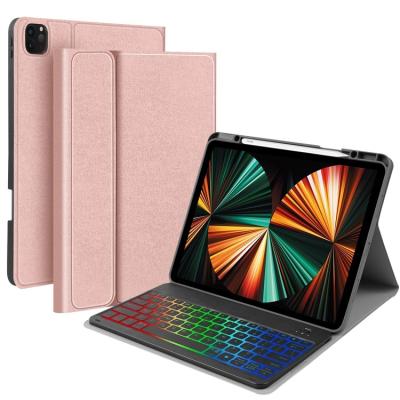 China Shockproof Promotional Kids Make Tablet With Luminous Keyboard Case For For iPad Pro 12.9 2020/2021 Resistant for sale