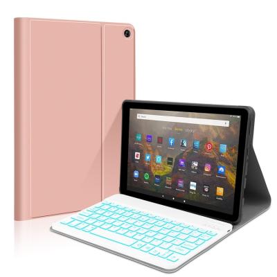 China Hot Sale Factory Wholesale Price Shockproof CPU Front Cover And Pc Hard Shell Perfect Protection Tablet Case With Keyboard For fire hd 10 for sale