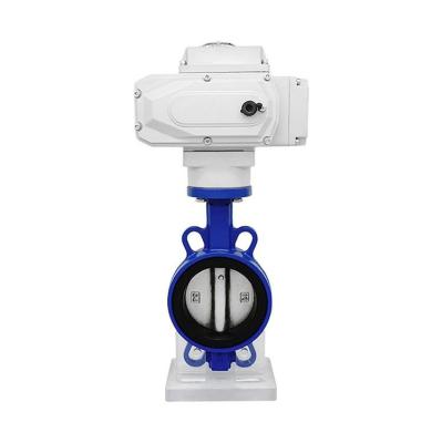 China General Electric Motorized Butterfly Valve D971X Actuator Wafer Electric Modulating Butterfly Valve Cast Malleable Iron Electric Valve for sale