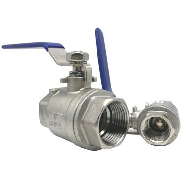 China General Wholesale Price 201 304 316 Stainless Steel Female Thread 2PC Ball Valve Stainless Steel Q11F-16P for sale