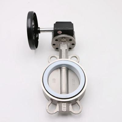 China General Hot Selling Manual Type Professional Good Feedback Turbine Wafer Butterfly Valve for sale