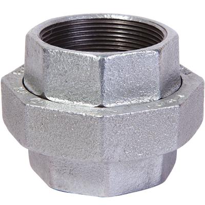 China Manufacturer Supply Wholesale Malleable Gas/Oil/Water Iron Pipe Fittings Galvanized Threaded Union for sale