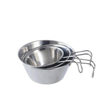 China Sustainable 3 Piece Wide Measuring Cup Single Mouth Handle Stainless Steel Set for sale