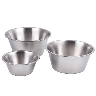 China Viable Thicken Deepen Type Stainless Steel Washing Rice V Mixing Bowl for sale