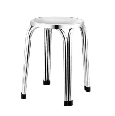 China Cooling Thickened And Durable Round Stainless Steel Dinner Chair for sale