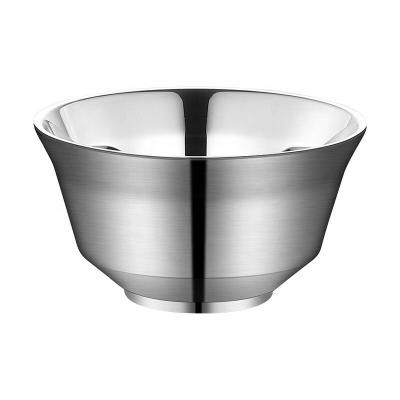 China Sustainable 304 Stainless Steel Double Wall Kindergarten Rice Soup Salad Bowl for sale