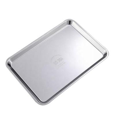 China Viable Japanese Style 304 Stainless Steel Thicken Rectangular Tray for sale