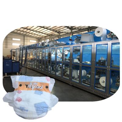 China Factory 2020 Full Servo Baby Diaper Production Line Diaper Machine for sale