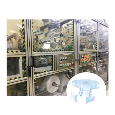 China Factory Servo Full Automatic Full Elastic Belt Disposable Baby Diaper Production Line Full Diaper Machine for sale