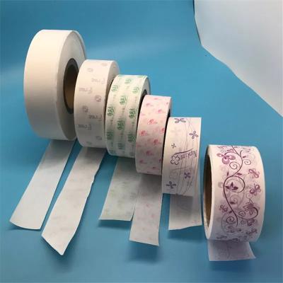 China Factory Plain Weave Disposable Sanitary Napkin Pads Printed Raw Materials Color Release Paper for sale