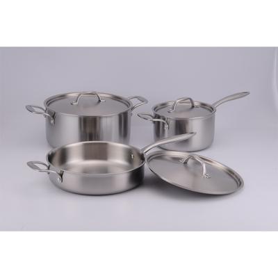 China New Arrivals Household Cooking Pans And Pots Viable Non Sticky Cooking Sets for sale