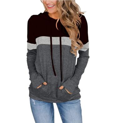 China Anti-Wrinkle China Supplier Good Quality Color Block Crop Top Sweatshirt Hoodies for sale