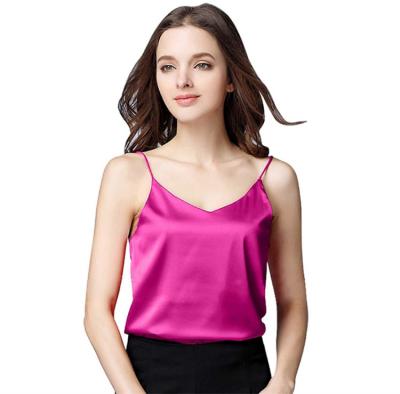 China Good Selling Skin-Friendly High Quality QUICK DRY Knitted Silk Tank Top Women Regular Size for sale