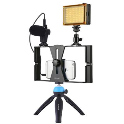 China ABS + PC PULUZ Smartphone Video Studio Light Installation LED Microphone Kits for sale