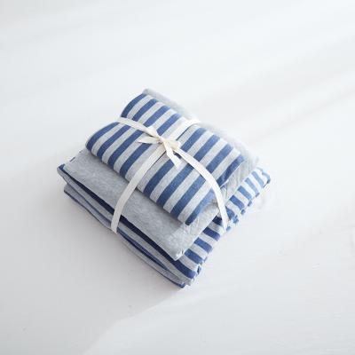 China 100%cotton Knitted Jersey Duvet Cover Set Sheet Set Nondisposable Bedding for sale