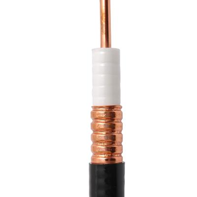 China 50Â ± 2Î © PE Jacket Corrugated Copper Tube Coaxial Cable 1 2