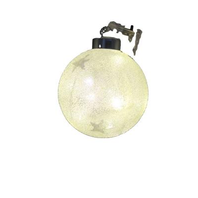 China Wholesale Unlimited Holiday Decorations White Lead Glass Lights Ball Frosted Glass Ornaments Christmas Tree Hanging Decorations for sale