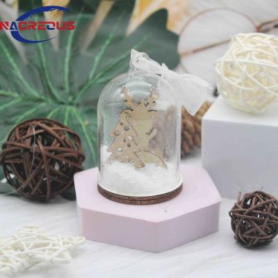 China Europe 2022 Hot Sale Christmas Tree Ball Decoration Clear Glass Balls With LED Lights Inside Ornament for sale