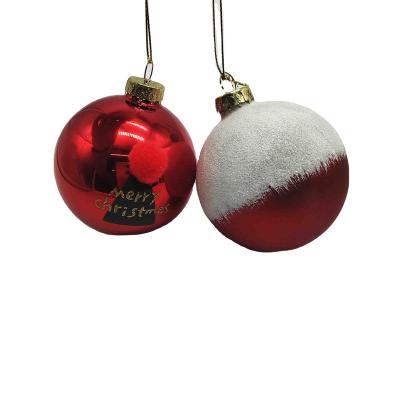 China Europe Wholesale Custom Design Handmade Decorative Christmas Tree Ornament Hanging Glass Ball for sale