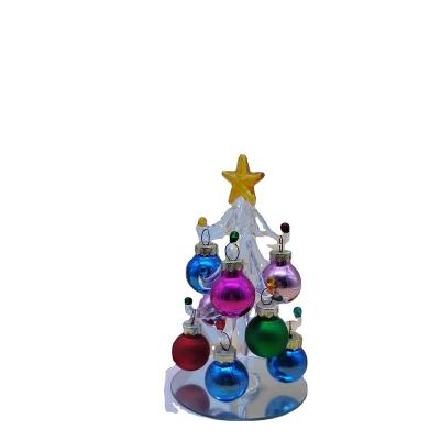 China Wholesale Celebration Party Europe Holiday Ornaments Boxed Glass Artificial Christmas Tree With Ball Ornaments for sale