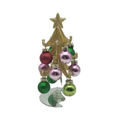 China 2022 Europe Hot Selling Glass Ball With Christmas Tree For Home Decoration for sale