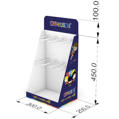 China Single Sided Cardboard POP Wholesale Advertising Display Box , Standing Corrugated Paper Counter Top Toys Display Stand For Supermarket for sale