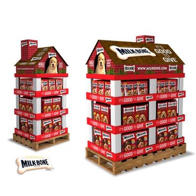 China Single Sided Creative Design Cardboard Castle House Corrugated Display For Pet Play for sale