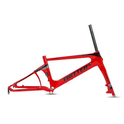 China Strengh mimi new arrival disc brake carbon fiber folding bicycle frame 22inch high folding bike frameset for sale