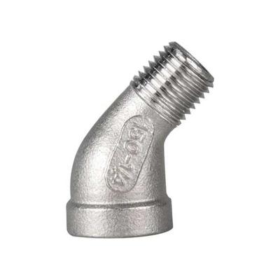 China 180 Degree Reducer Street Elbow Male X Female SS 304 45 90 Stainless Steel Threaded Pipe Fittings for sale