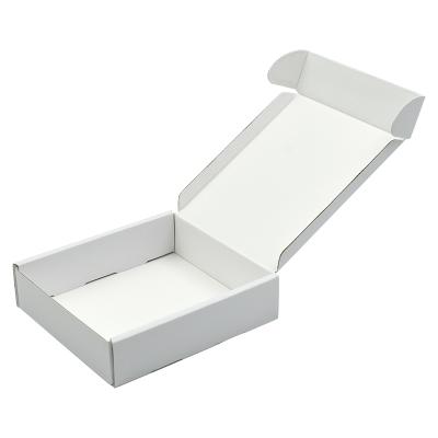 China Costom Recyclable Size Small White Biodegradable Paper Shipping Boxes for sale