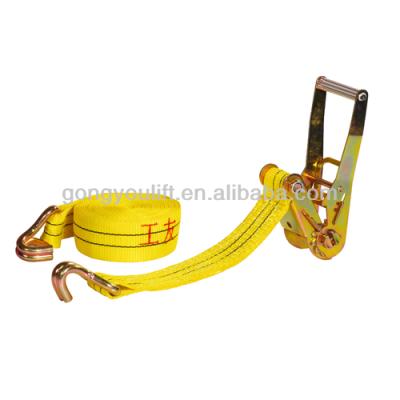 China Polyester Ratchet Cargo Lashing Strap for sale