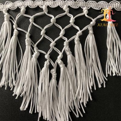 China New Eco-friendly Long Style Garment Accessory Tassel And Fringe For Clothing for sale