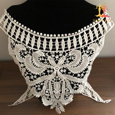 China Viable Wholesale Cheap Fashion Neck Design Embroidery Guipure Collar For Blouse for sale