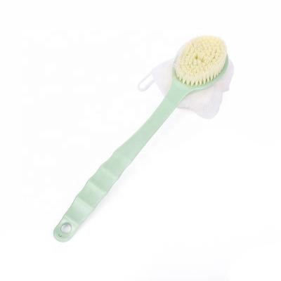 China Durable Long Handle Hair Bath Brush Household Bath Brush Soft Rubbing Strap Bath Ball Brush for sale