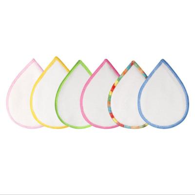 China Ficial Sponge OEM Reusable Makeup Remover Pads Water Drop Shape Eco Bamboo Remover Washable Cosmetic Pads for sale