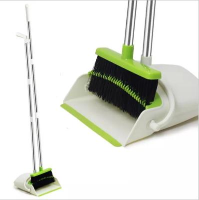 China Factory Supply Long Handle Plastic Household Broom Dustpan Home Used Dustpan And Sweeping Broom 3 In 1 Set With Cleaning Tooth for sale